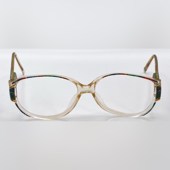 Vintage Givenchy 403 Multi-color Translucent Oval Sunglasses Frames Only - Picture 3 of 8